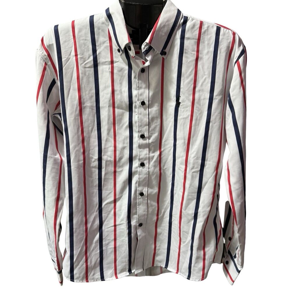 Polo Ralph Lauren Mens Size XXL Striped Black Pony Classic Fit Cotton
